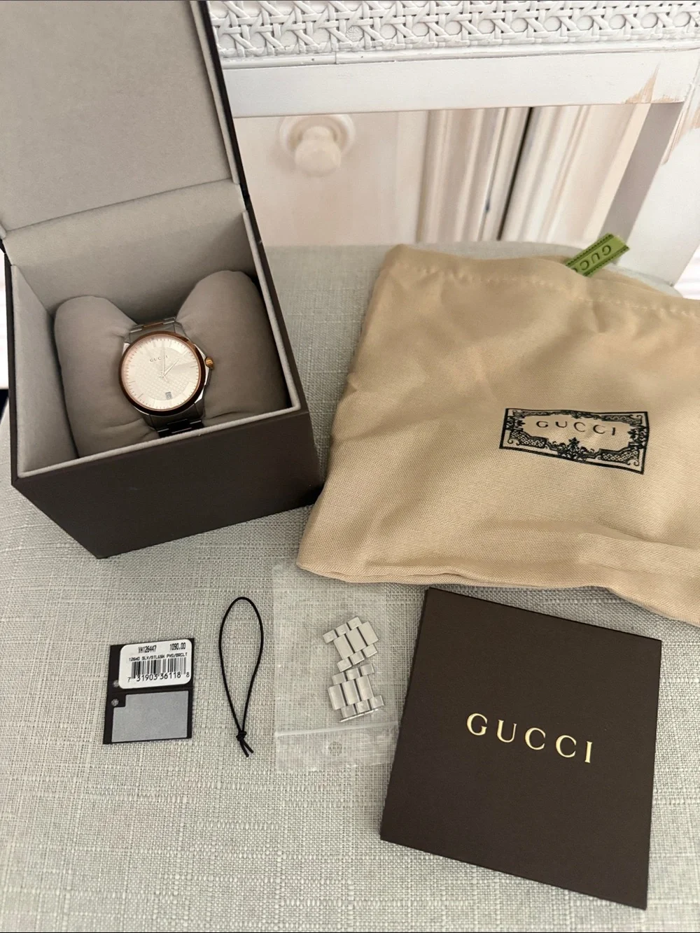 Gucci Two-Tone Rose Gold and Silver Ladies Watch